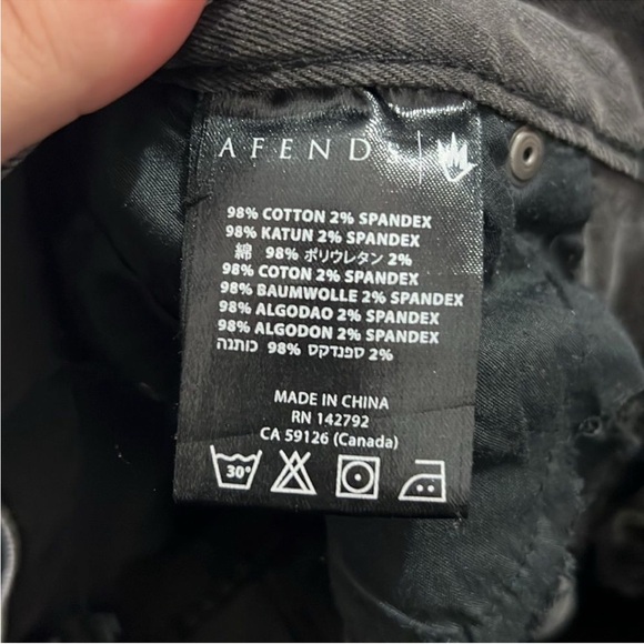 Afends Faded Black Distressed Skinny Stretch Jeans Size 8 - Picture 7 of 7